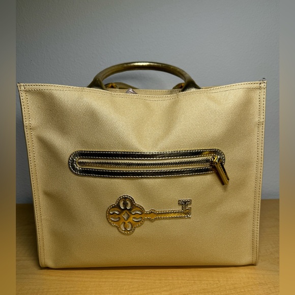 Brighton My Flat In London Royceton Jeweled Gold Shoulder Tote Bag - Picture 5 of 12